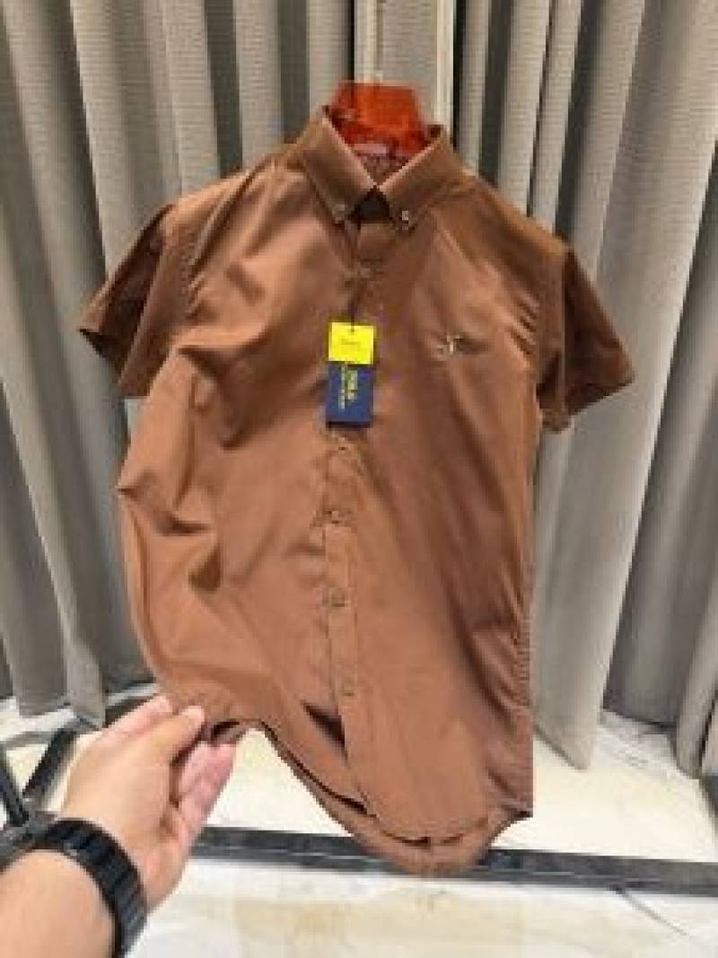 Ralp lauren Premium Half Cotton Choc Brown Shirt