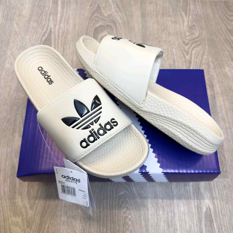 Adiddas Hyper Boost Premium Beige Black Slides
