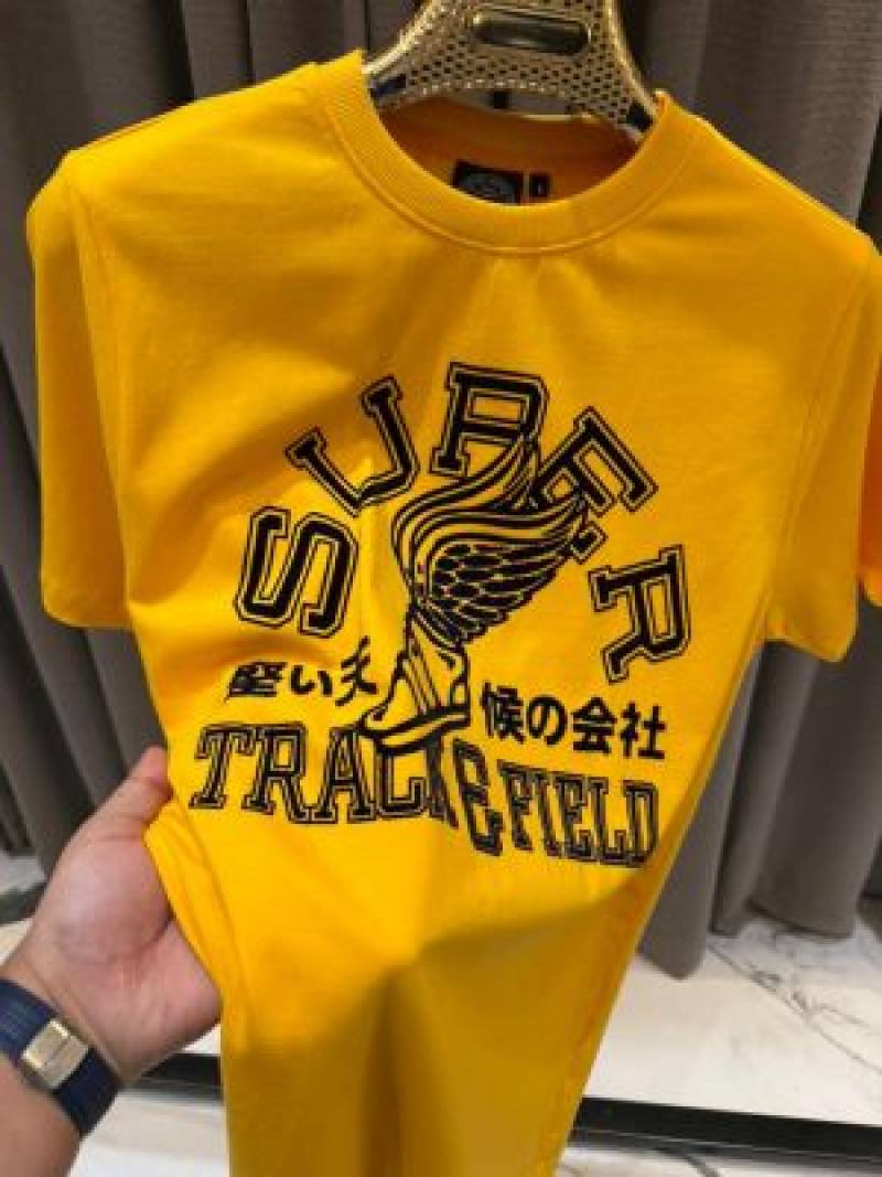 Super Dry Round Neck T-shirt Yellow