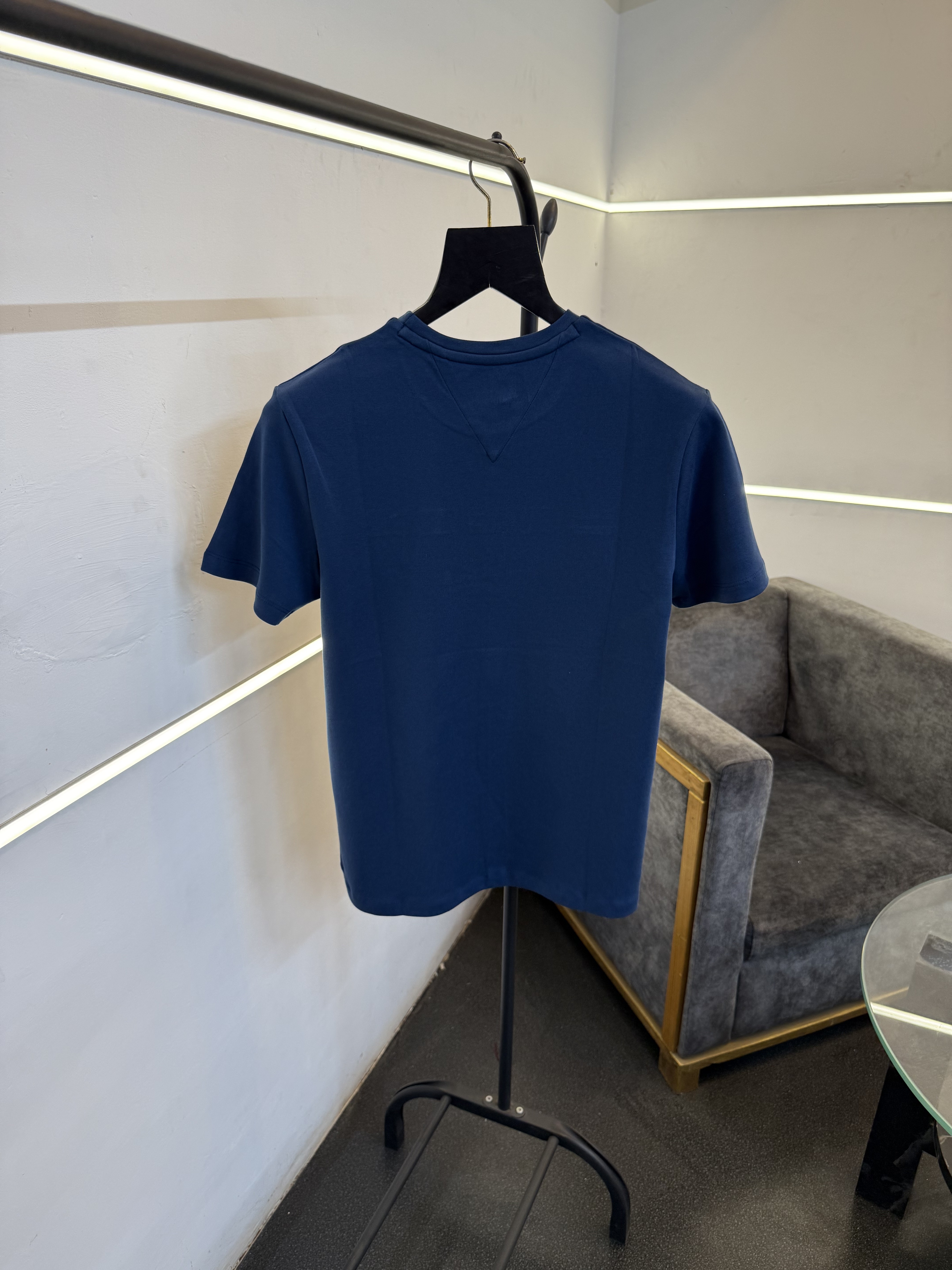 Tommy hilfigar round neck imported tshirt petrol blue sale