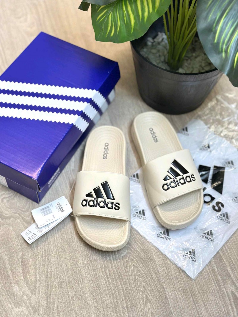 Adiddas Hyper Boost Premium Beige Black Slides SE12