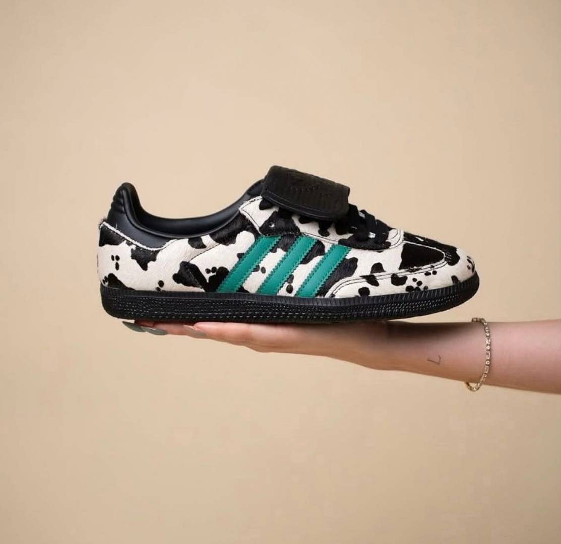 ADIDDAS SAMBA LT COW PRINT BLACK WHITE