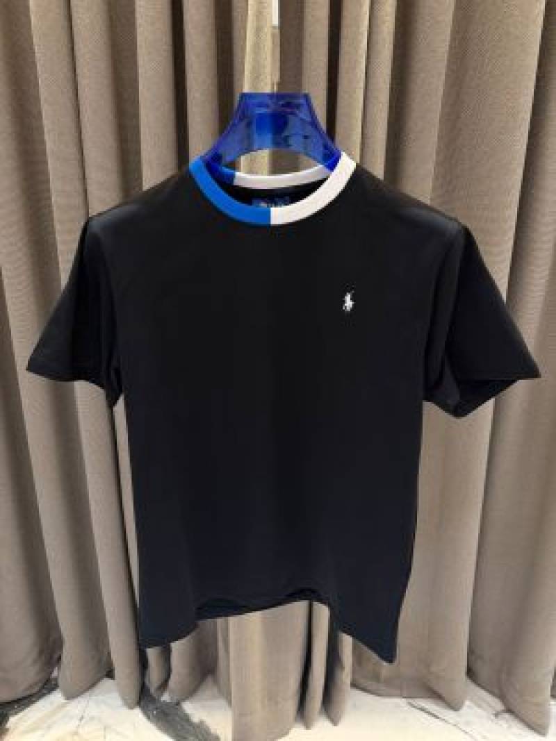 Ralp Lauren Chest Logo Round Neck T-shirt Black