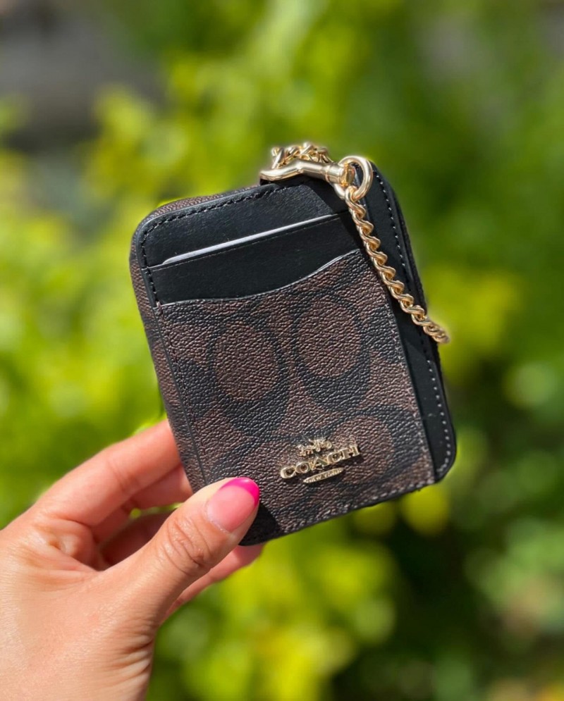 Coach_Zip_Card_Case_Mini_Wallet_With_Original_Box