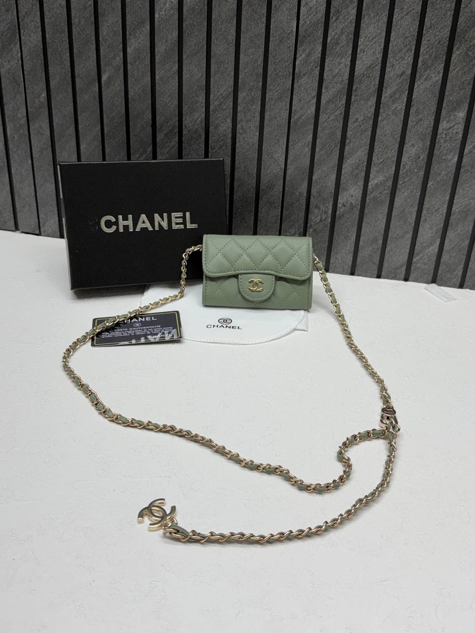 Chennell 01 Mini ChainWallet With OriginalBox DustCover Super Premium