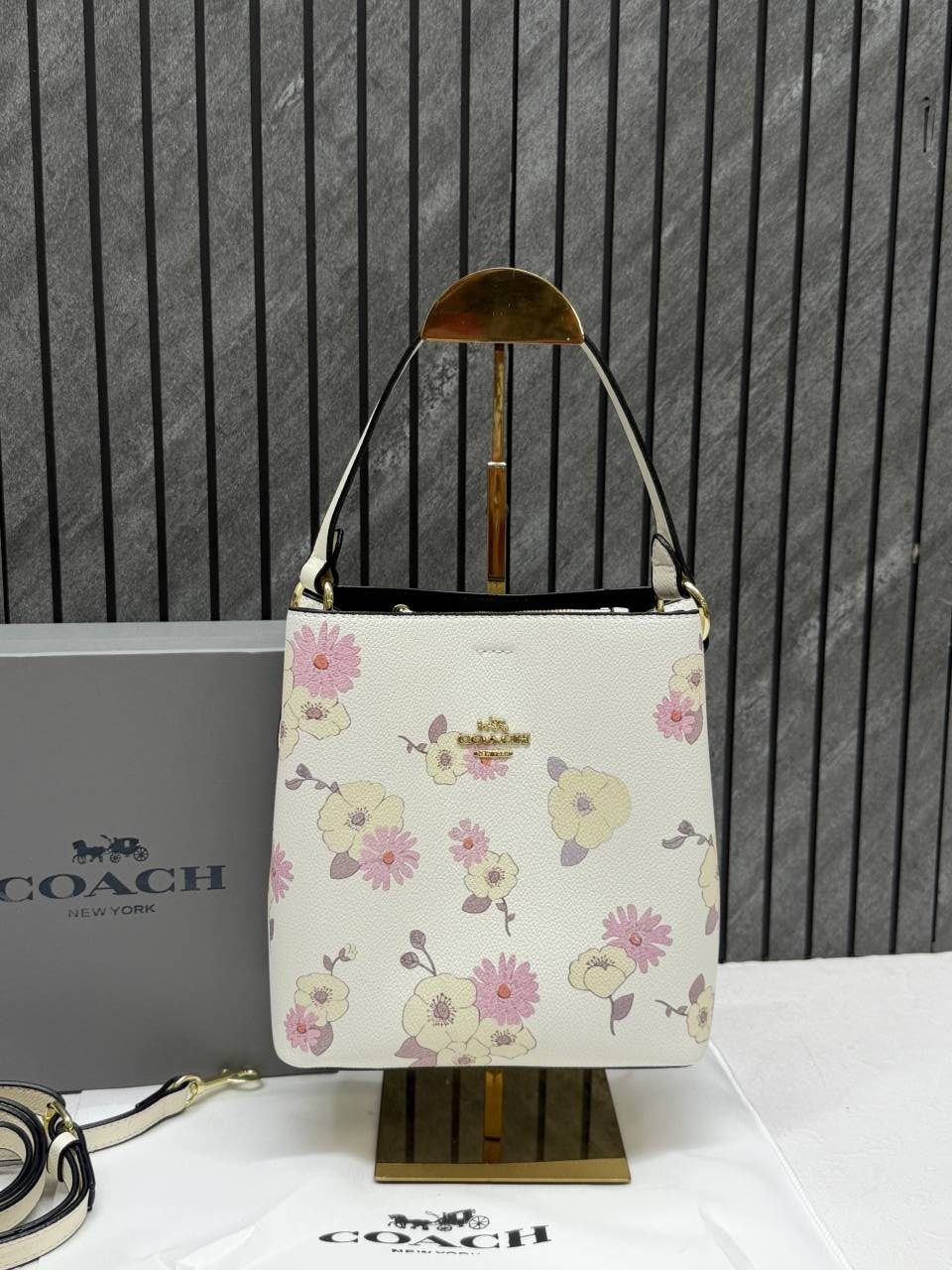 Coacch Bucket Floral Print With Original Box & DustCover