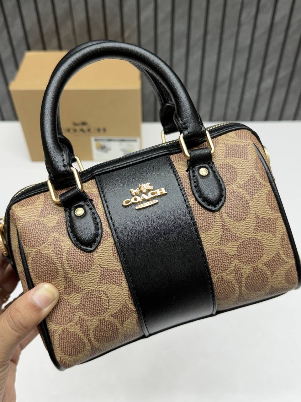 Coacch Rowan Mini Apricot Black With OriginalBox DustCover