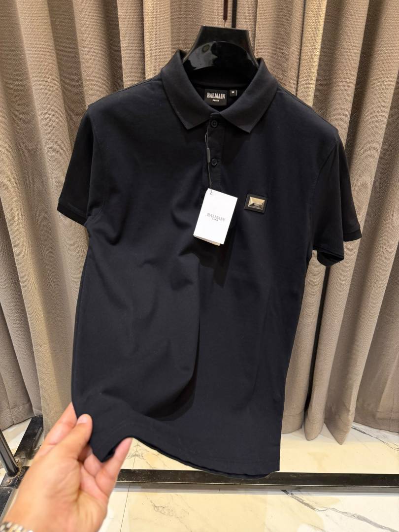 Balman Chest Logo Polo T-shirt Black