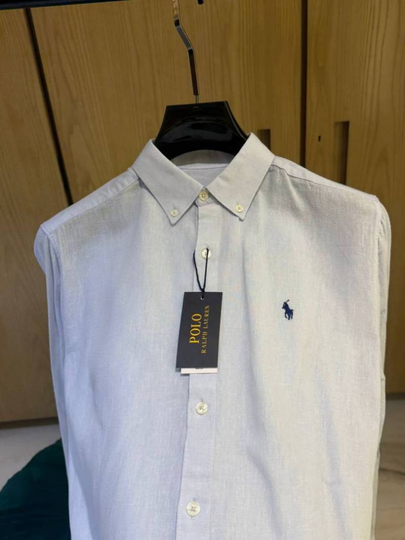 RALPx-H xL-AUREN P-OLO IMPORTED STORE ARTICLE SHIRT linen fabric