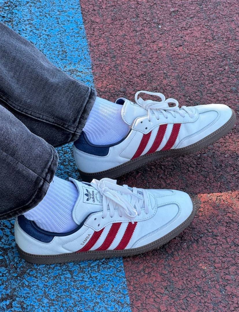 Adiddas Samba Victory Red Blue Night Indigo Men Leather Quality