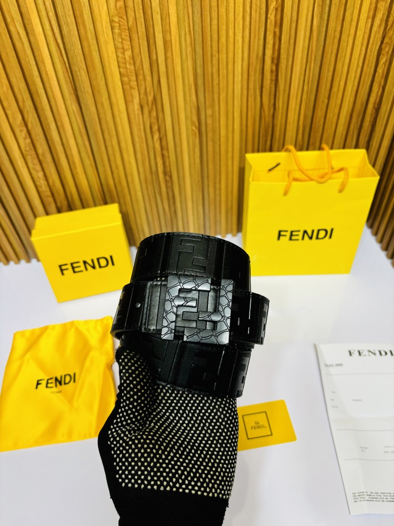 25 FENDY FULL BLACK PRINTED PREMIUM QUALITY BELT FULL KIT