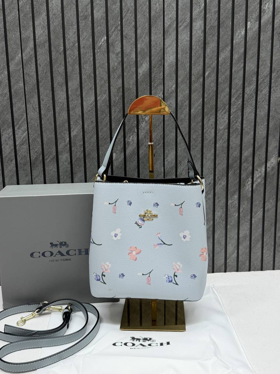 Coacch Bucket Floral Print With Original Box & DustCover