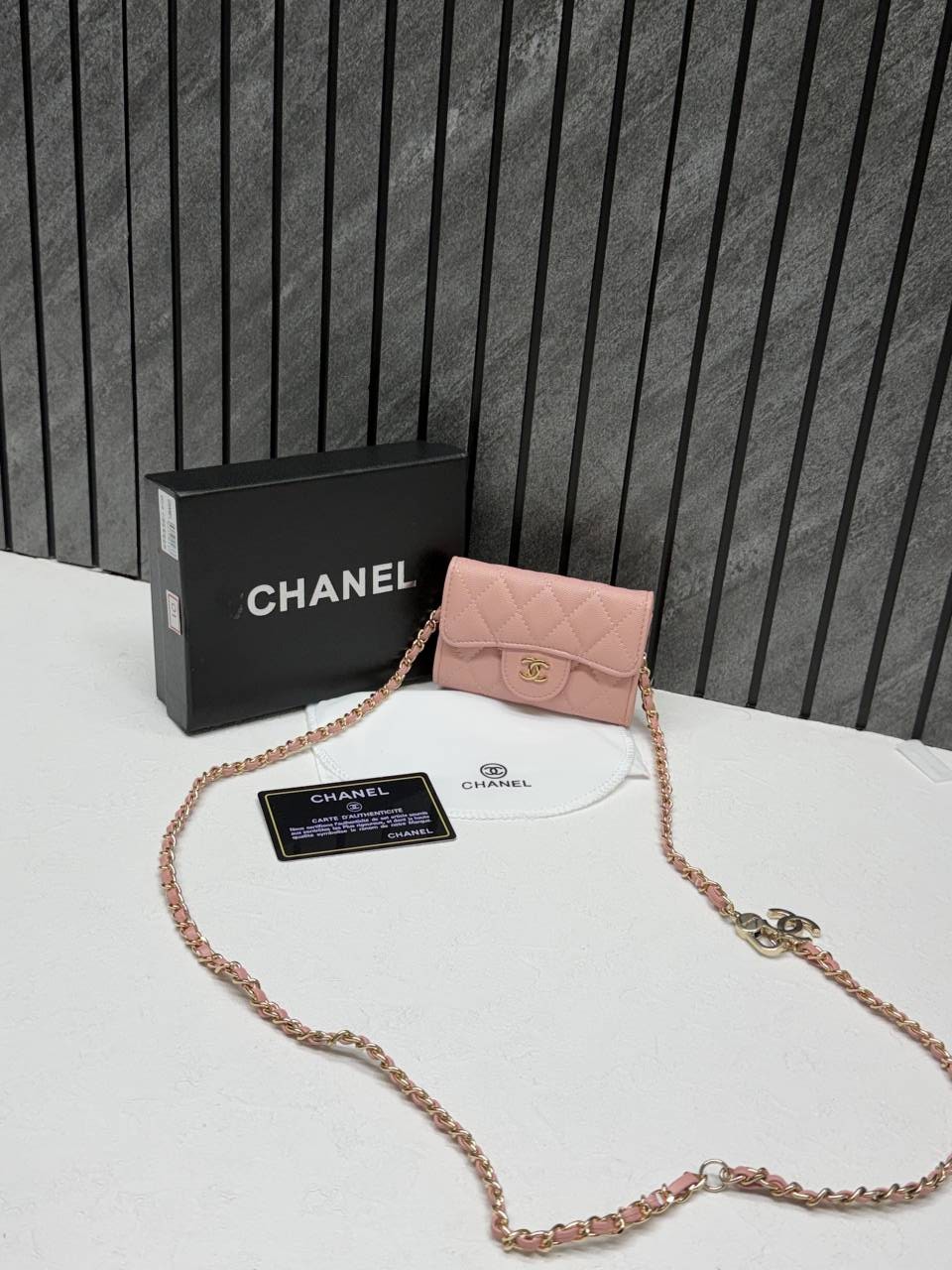 Chennell 07 Mini ChainWallet With OriginalBox DustCover Super Premium