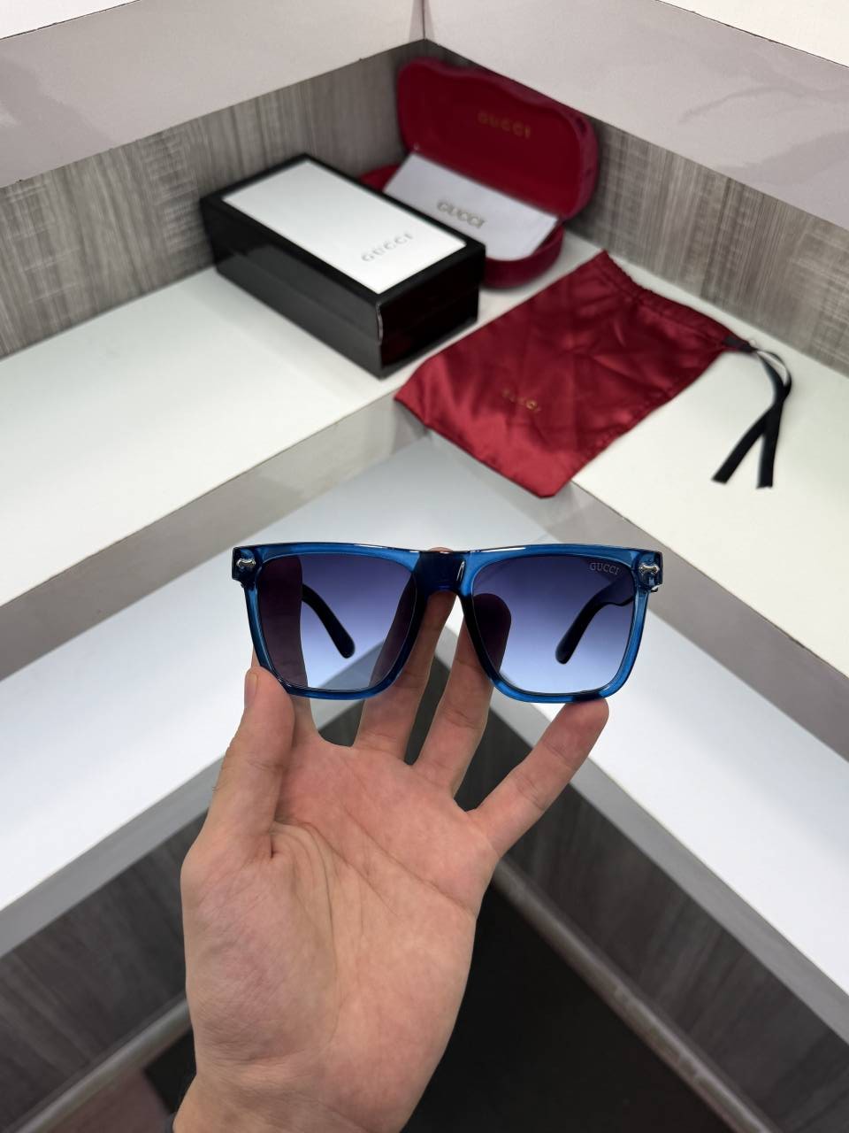 Guchi 1390 Premium sunglass (Blue)
