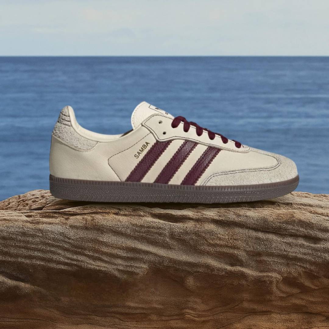 Adiddas Samba Wonder White Maroon Men Leather Quality FIX