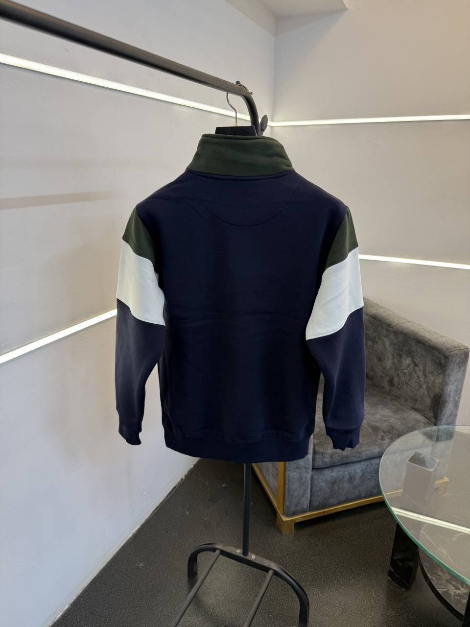 Ralf lauren imported half zip sweatshirt green navy