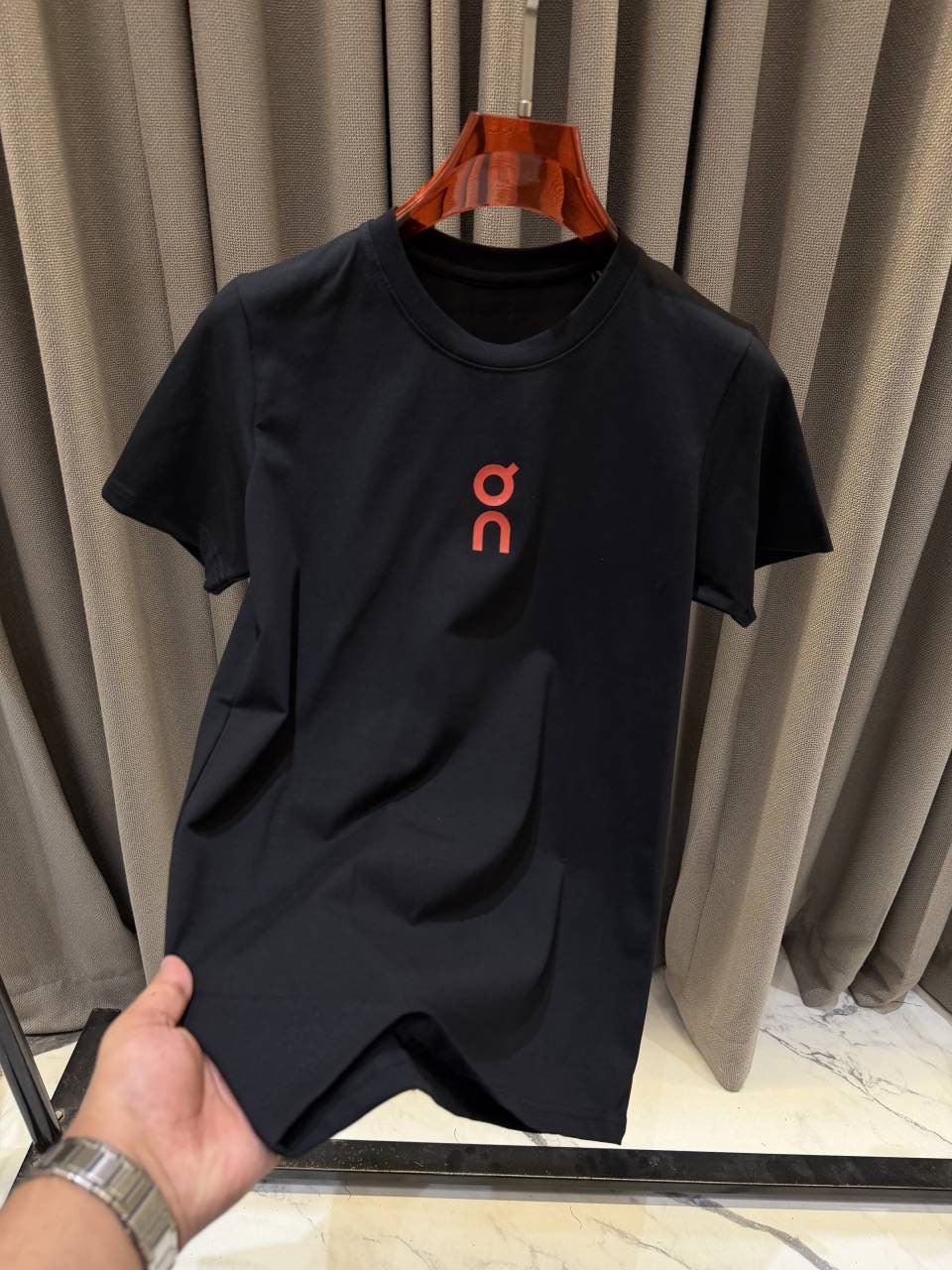 On Cloud Black Premium Round Neck Tshirt