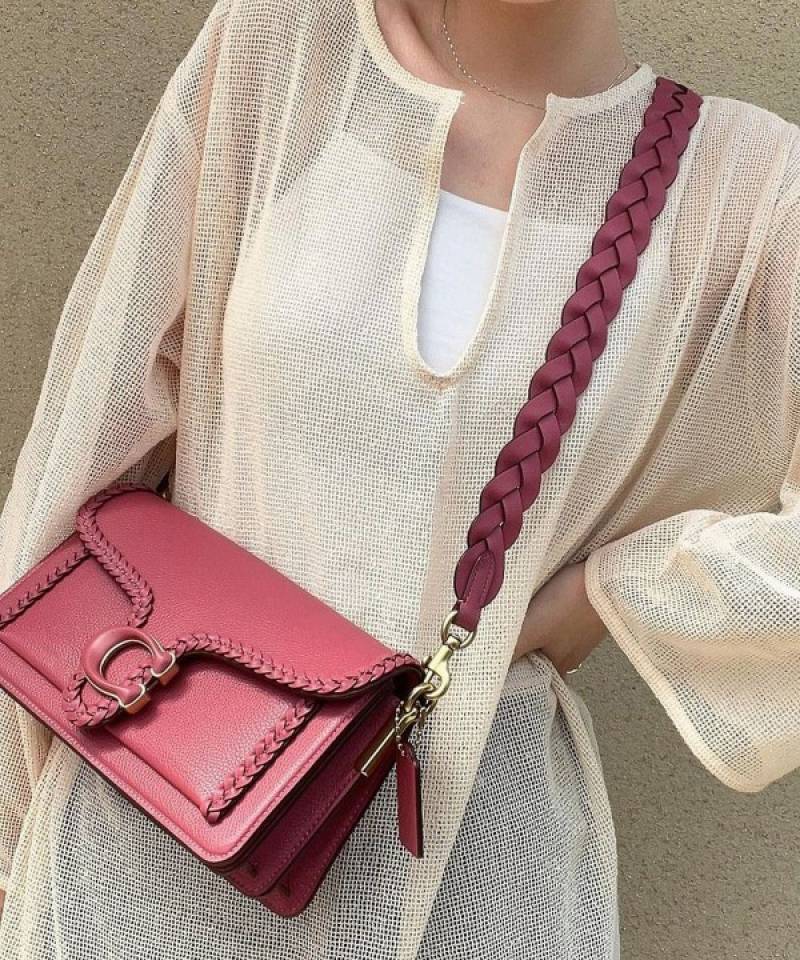 Coaach Tabby 26 Elite Quality Shoulder Bag With OG Box & Dust Bag & 2 Belts (Wine - 665)