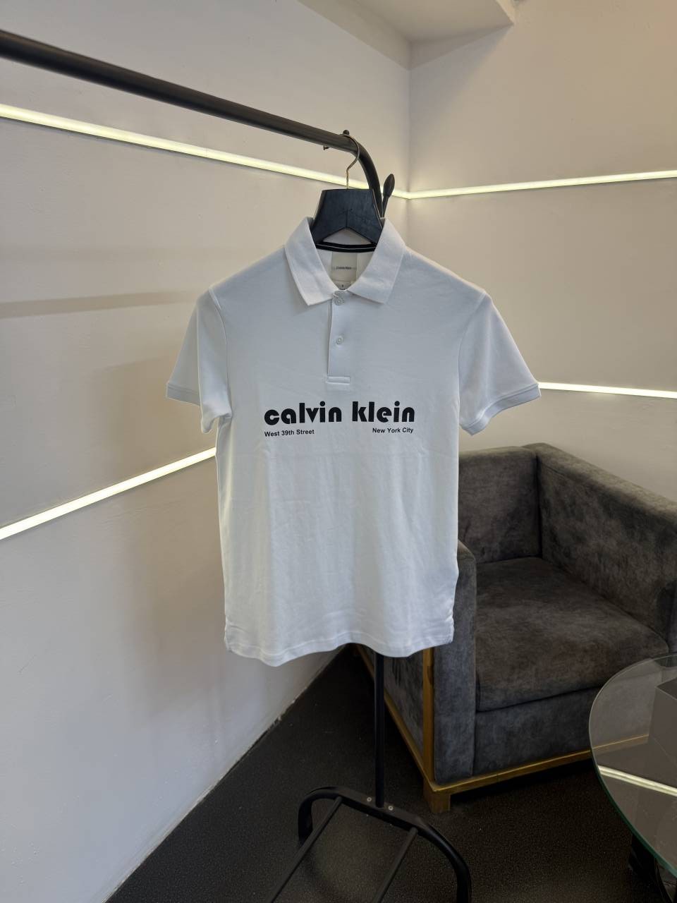Calvin kline imported polo tshirt white sale