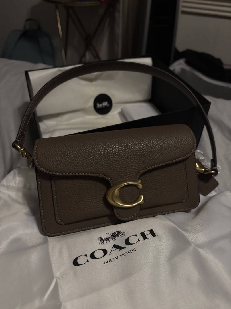 Coacch Tabby 26 Coffee Shoulder Crossbody Bag With Original Box 2 Belt (Short Long)