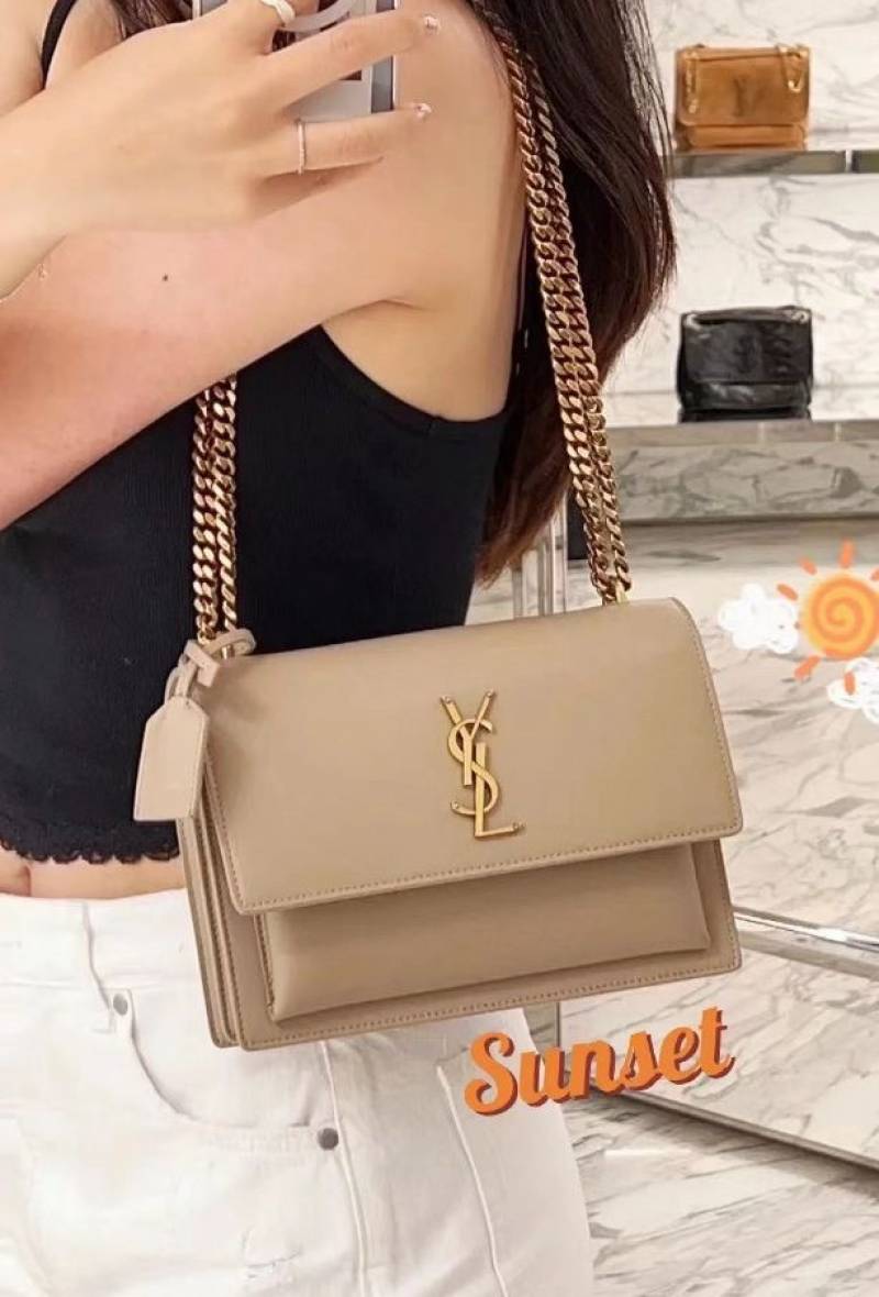 Ysl Sunset Beige 2503 Shoulder Bag With OriginalBox & DustCover