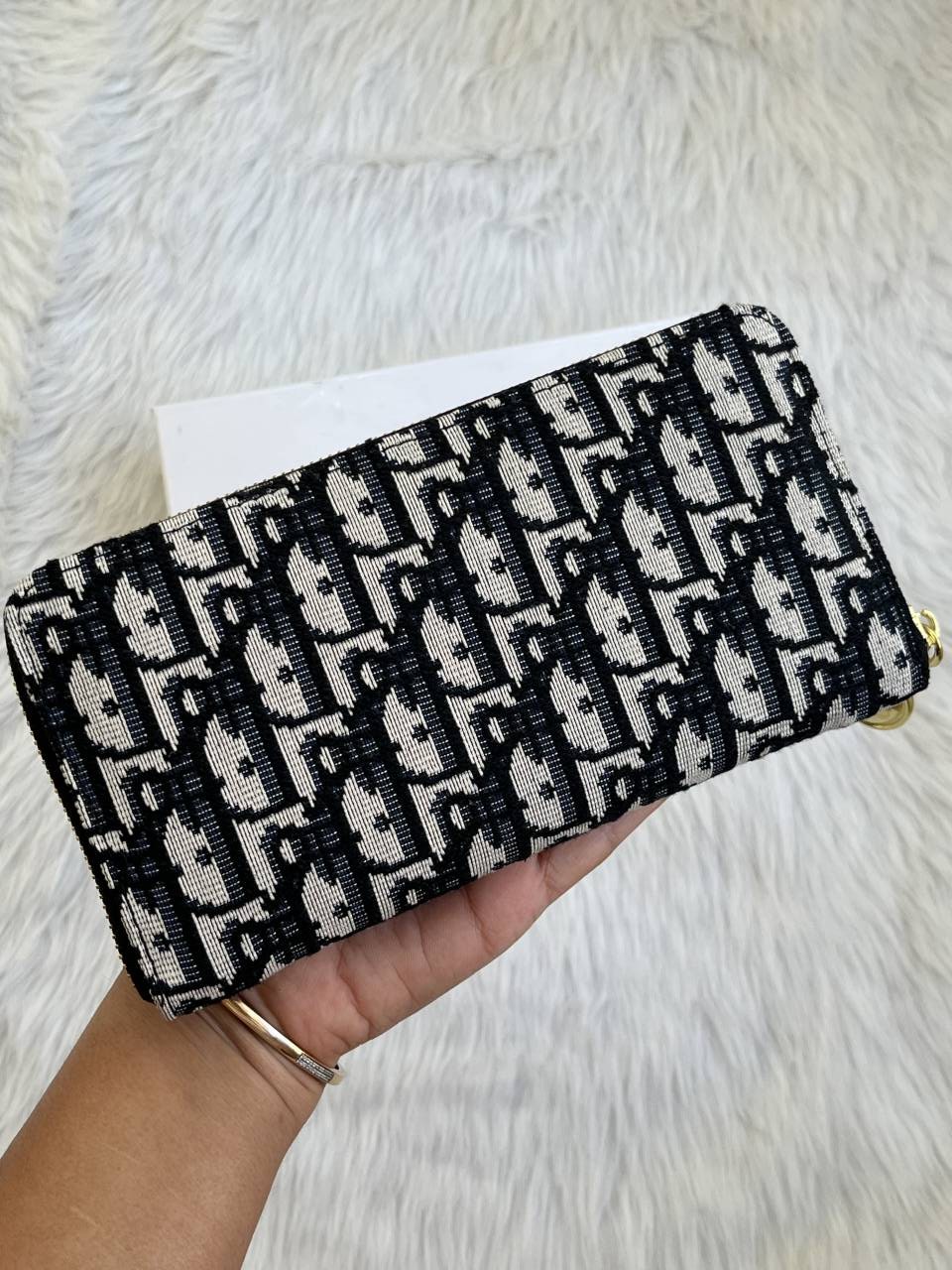 Diyor_94_Black_Long_Zippy_Wallet_With_OriginalBox