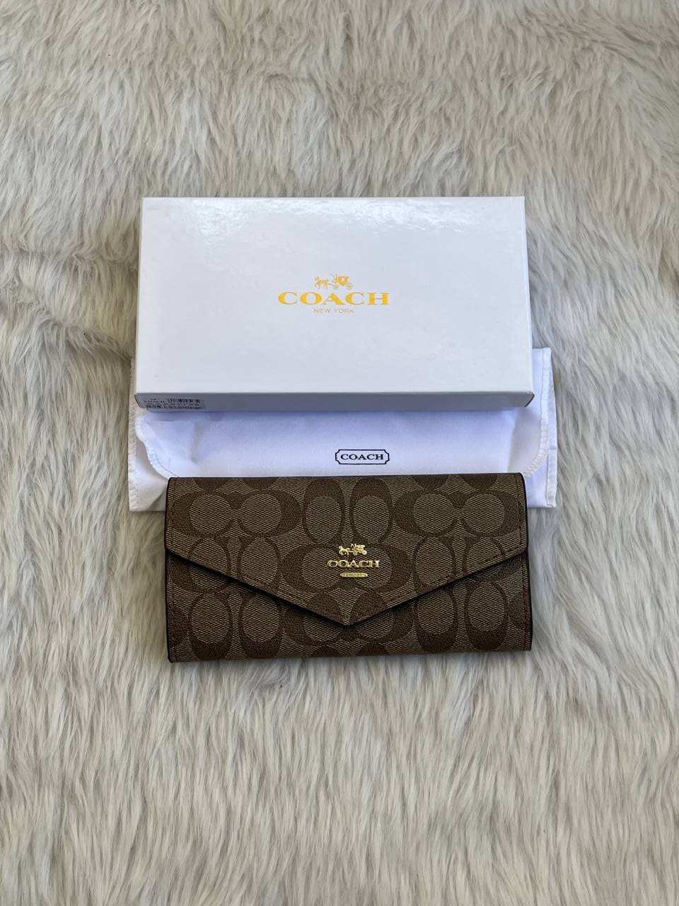 Coatch_126_BR_Long_Flap_Wallet_With_OriginalBox_DustCover