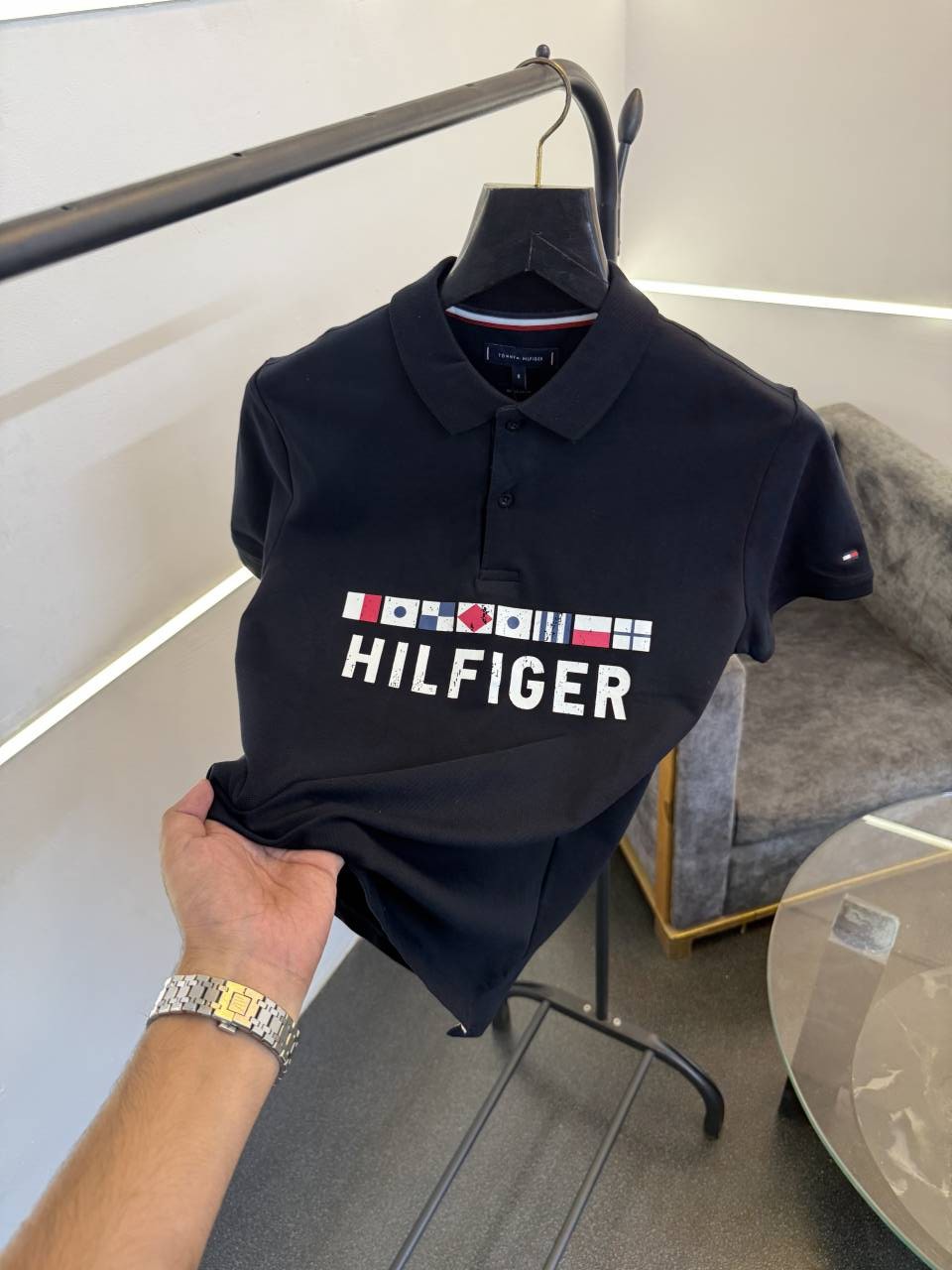 Tommy hilfigar imported polo tshirt navy blue sale