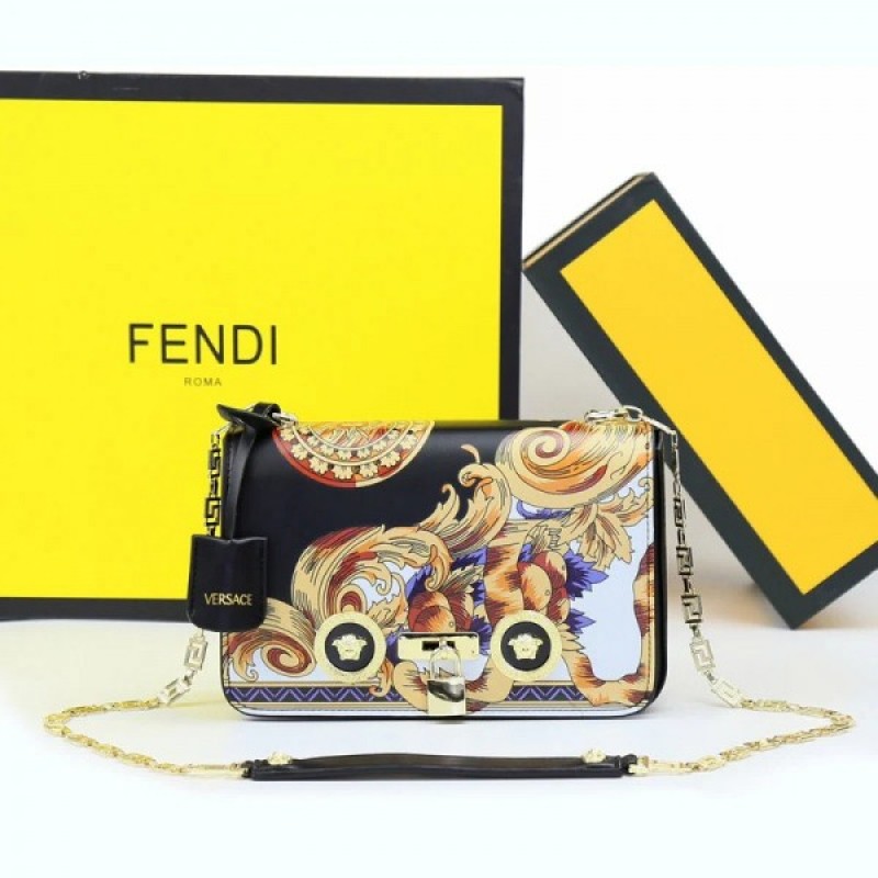 Versace Jeans Couture Crystal Medusa Shoulder Bag With OG Box & Dust Bag (Coloured Flower - 979)