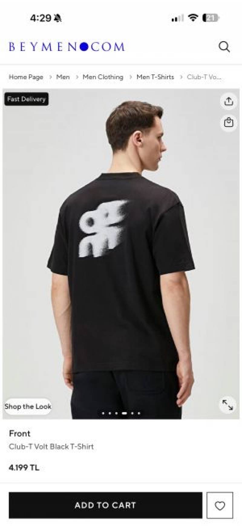 On Cloud Round Neck T-shirt Black