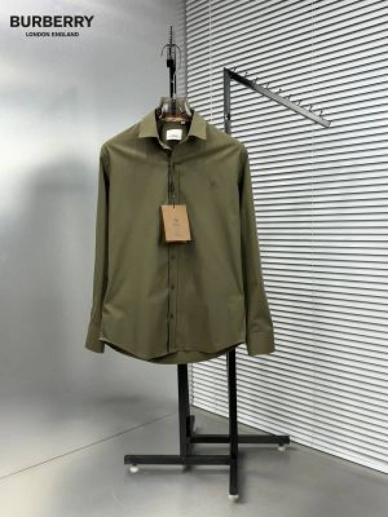 Burbery Chest Logo Full Sleeves Shirt green