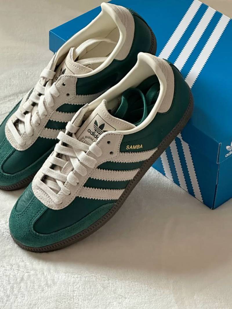 Adiddas samba og collegiate green cream white