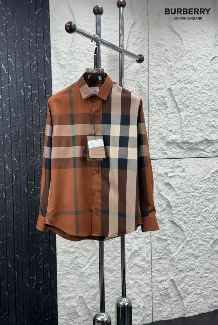 Burberr_Signature Full Sleeves Shirt Brown