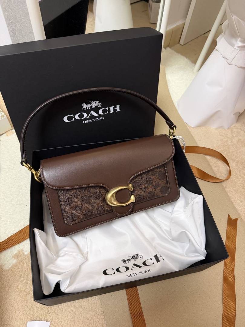 Coacch Tabby 26 Maple Shoulder Crossbody Bag With Original Box 2 Belt (Short Long)