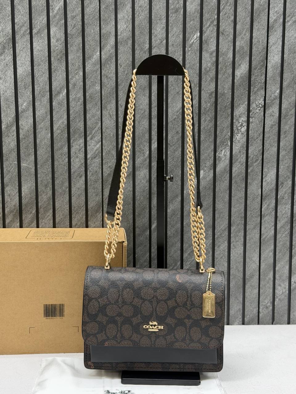 Coacch Klare Coffee Black Highend ShoulderBag With OriginalBox & DusTCover Metal Tag