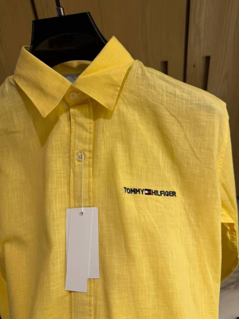 TOM-Y HILFIGER IMPORTED STORE ARTICLE SHIRT LINEN FABRIC