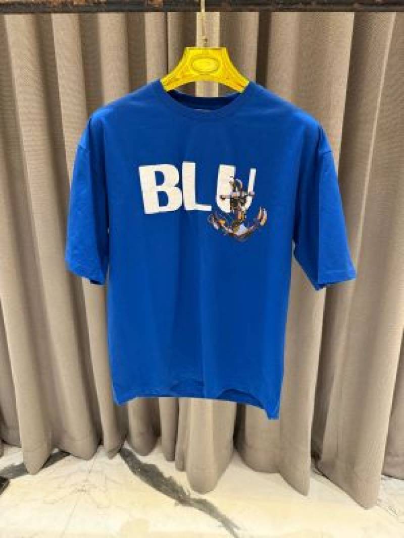 Blu Orng Sailor Round Neck T-shirt Blue
