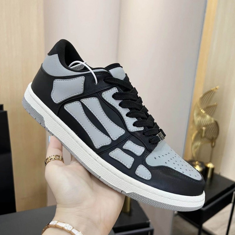 .. skeleton low black grey sneaker