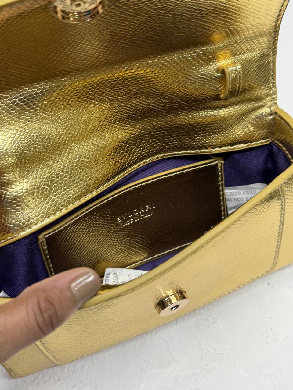 Bvlgari Serpenti Forever Phone Case Crossbody Bag With Top Handle Original Box Packing