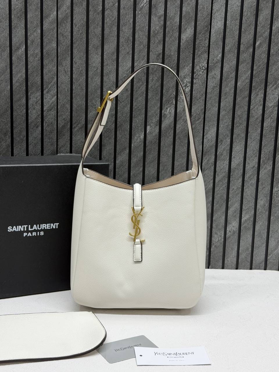 Ysl Saint Laurent Le 5 A 7 Hobo Shoulder Bag With Original Box & Dust Cover