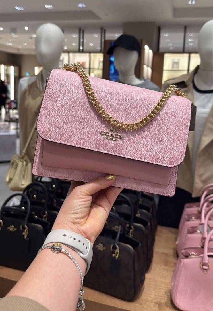 Coacch Klare Pink Mono Highend ShoulderBag With OriginalBox & DusTCover Metal Tag