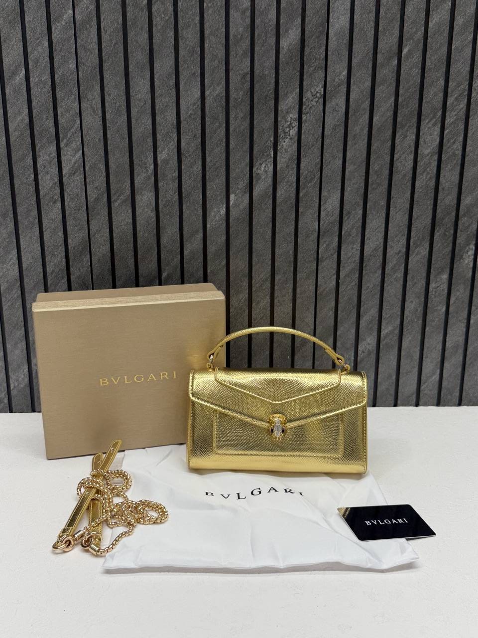 Bvlgari Serpenti Forever Phone Case Crossbody Bag With Top Handle Original Box Packing