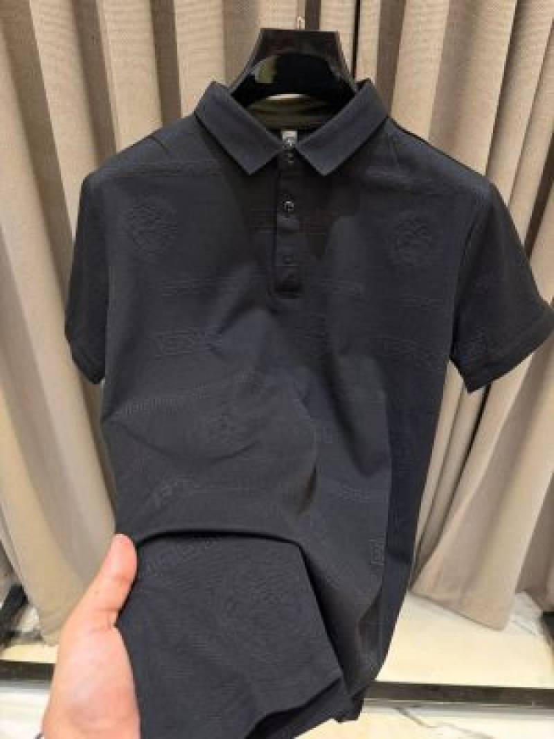 Versace Couture Full Monogram Polo Black