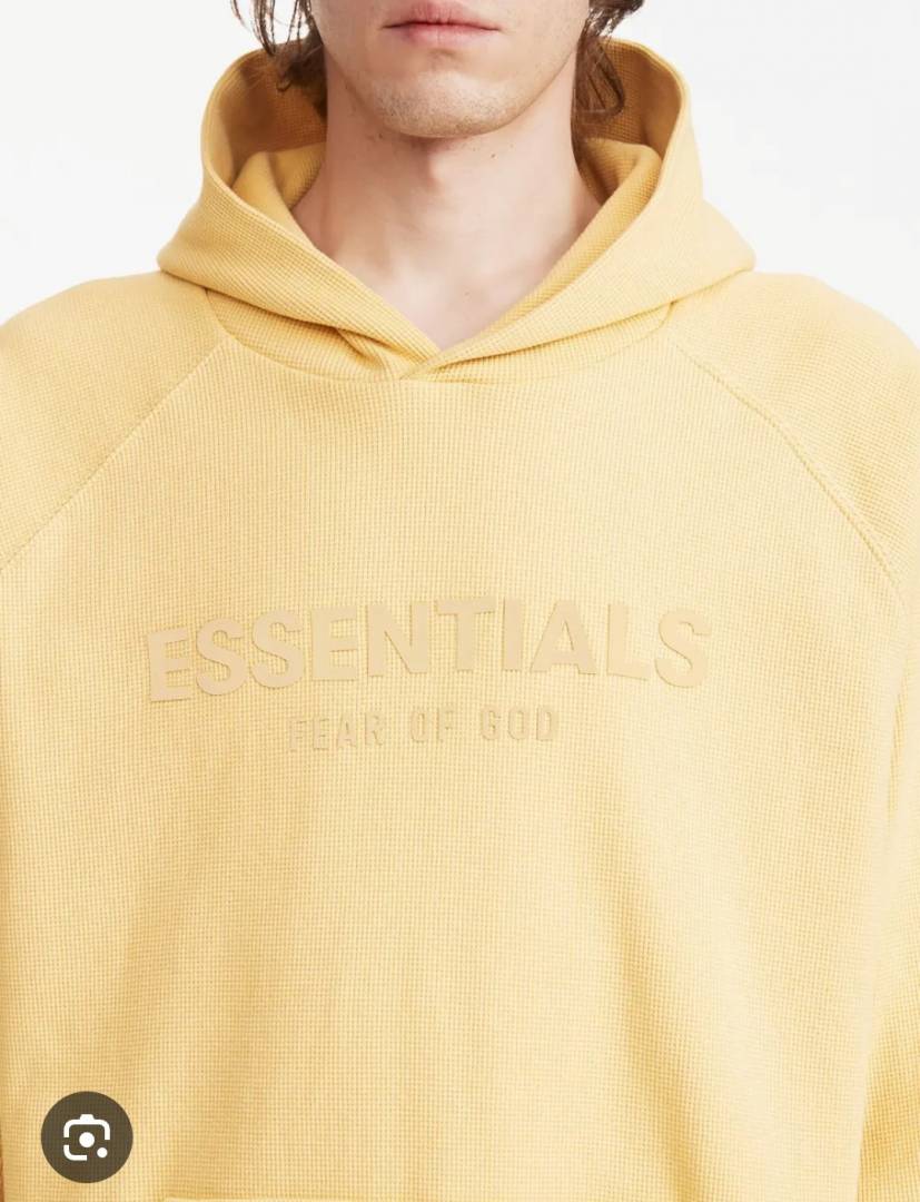 Essentails middle brand logo imported Polo sweat hoodie yellow