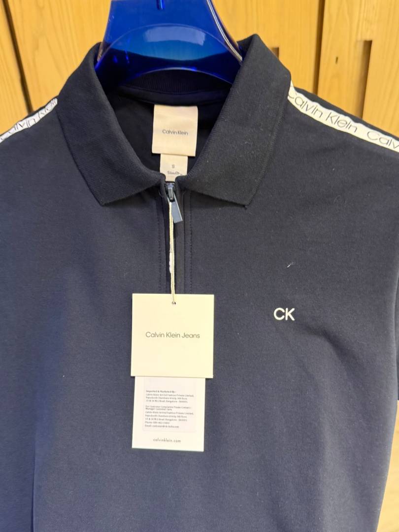 Calvi-xn Klein IMPORTED STORE ARTICLE POLO T SHIRT NAVY BLUE