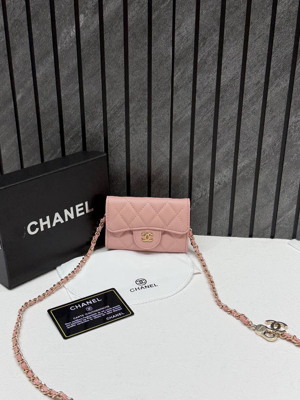 Chennell 07 Mini ChainWallet With OriginalBox DustCover Super Premium