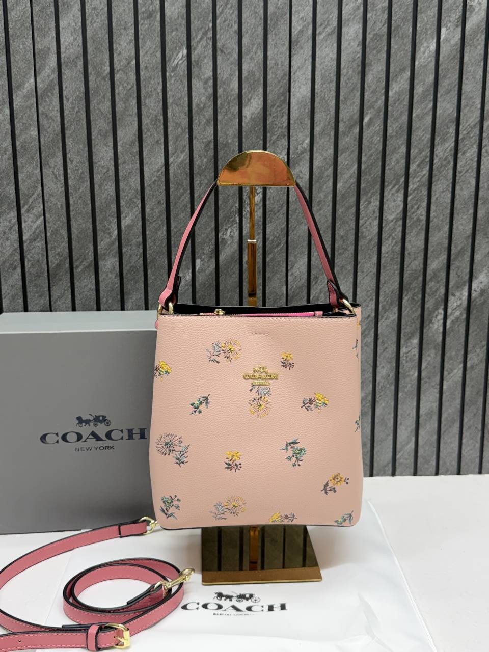 Coacch Bucket Floral Print With Original Box & DustCover