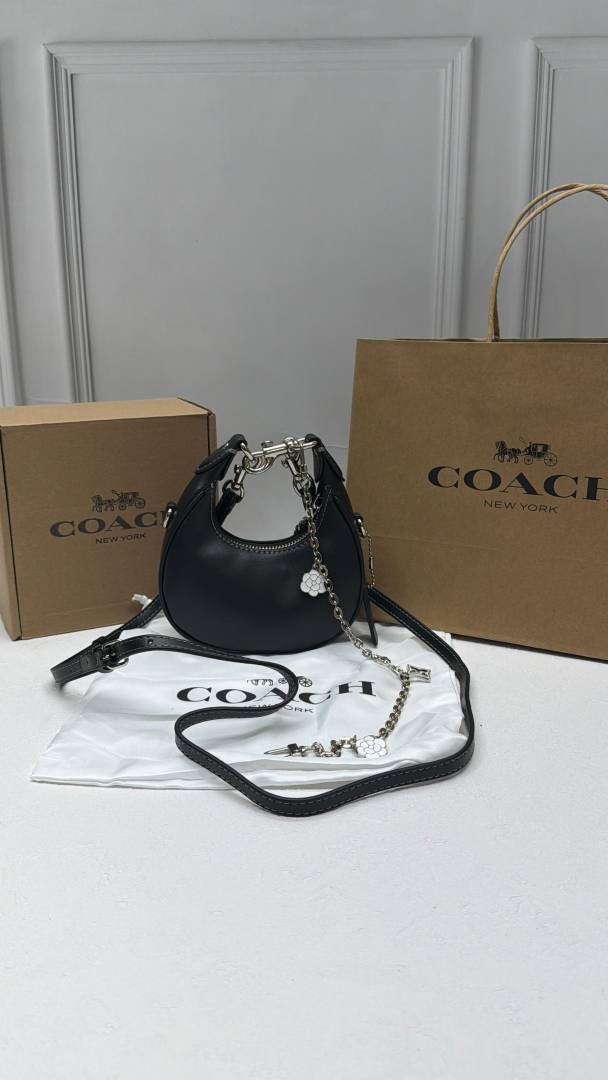 Coacch CB Jonie Black Silver With Charm OriginalBox CarryBag DustCover