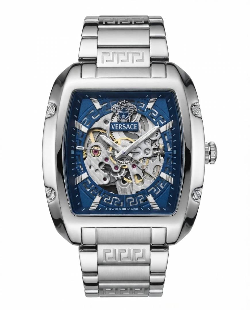 Versace_e Dominus Sktl Men Automatic Silver Blue Dial