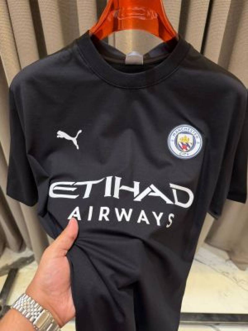 Pum_Mancity Logo Round Neck T shirt Black